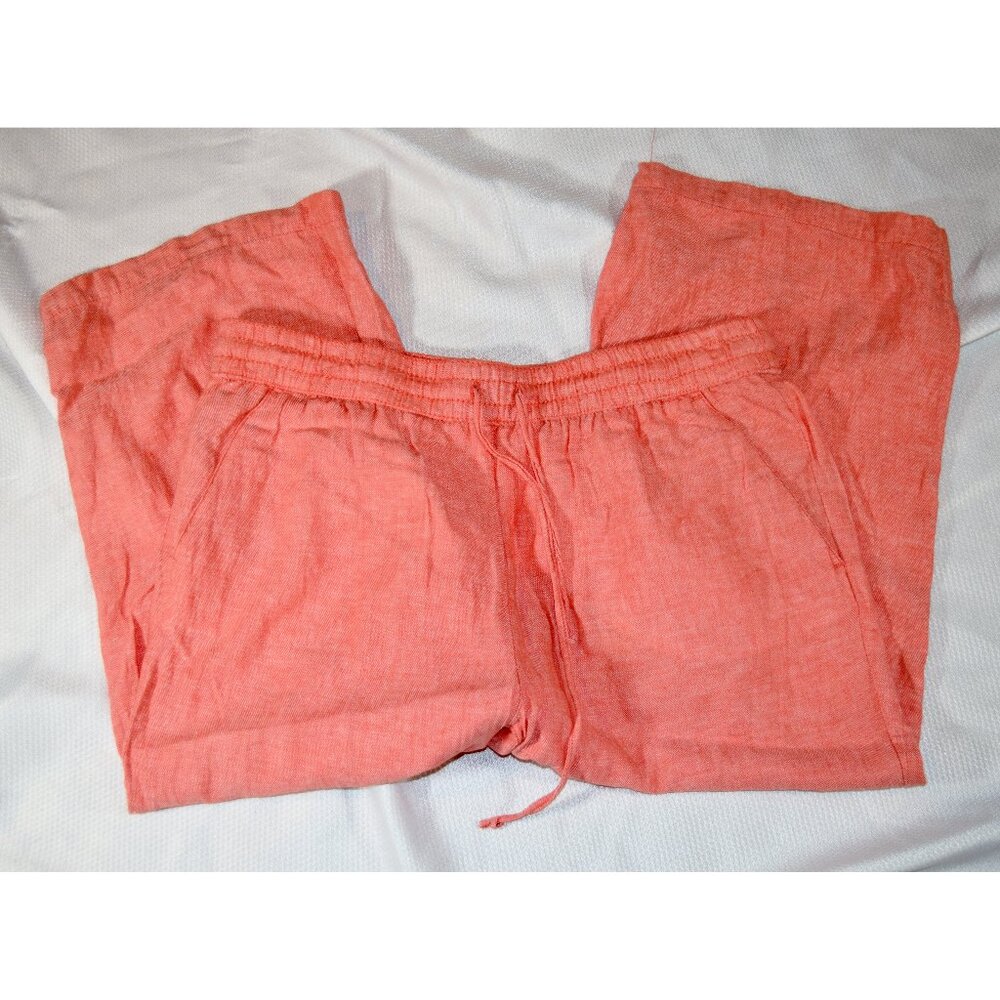 Liz Claiborn Linen Red Crop Pants Size  12P